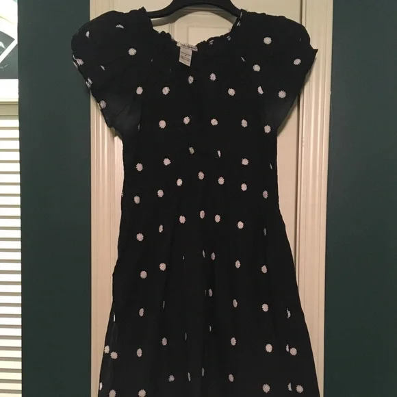 COPY - Black Dress with Embroidered Flowers - Picture 1 of 5